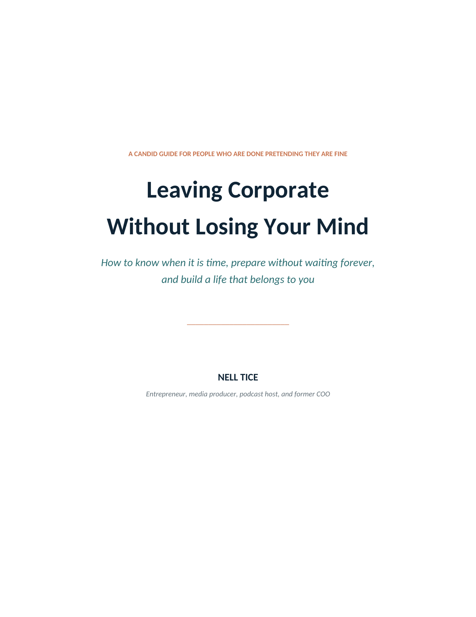 Leaving Corporate Without Losing Your Mind product preview
